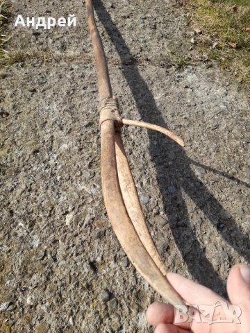 Стара дървена трирога вила #2, снимка 4 - Други ценни предмети - 44340562