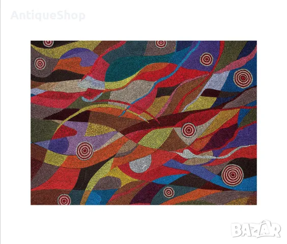 Картина, първичен, репродукция, фотографски печат, Тодор, Велин, Todor Velin, аборигенска, живопис, снимка 2 - Картини - 50417346