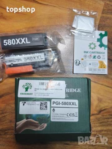 ЧИСТО НОВИ, ЗАПЕЧАТАНИ Комплект 2 броя касети PGI-580XXL PGBK за Canon, снимка 4 - Консумативи за принтери - 53277025