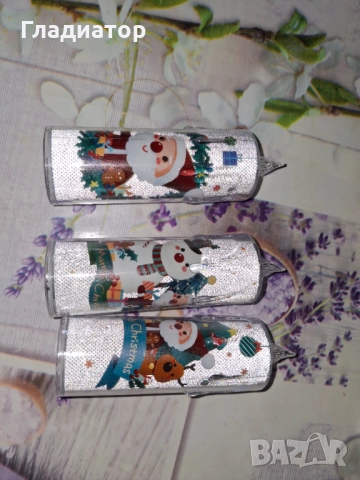 Декоративни коледни свещи, снимка 4 - Декорация за дома - 52620413