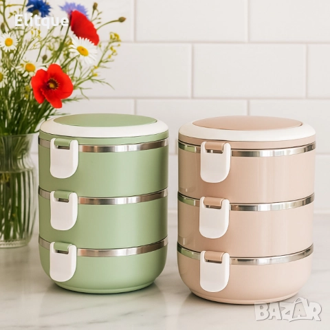 Ефективна и практична тройна кутия за съхранение на храна, снимка 6 - Други - 52894805