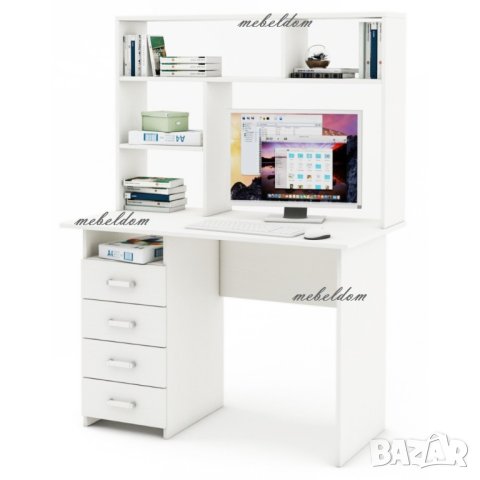 Бюро 110см. с надстройка и 4 чекмеджета(код-1123), снимка 5 - Бюра - 40935790