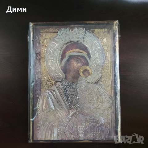 Дървена Икона на Дева Мария , снимка 4 - Антикварни и старинни предмети - 40510678