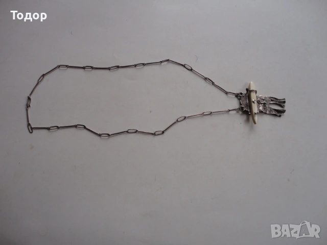 Дизайнерско сребърно колие амулет, снимка 2 - Колиета, медальони, синджири - 53323131