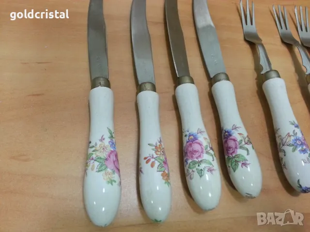 Стари руски прибори за хранене с порцелан , снимка 5 - Антикварни и старинни предмети - 49351493