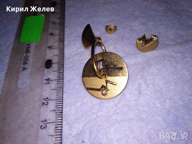 СТАРИ БРОНЗОВИ АРТ НУВО СКЪПОЦЕННИ ОБЕЦИ АНГЛИЯ с РЕАЛНА ДУБЛЕ ПОЗЛАТА с МАРКИРОВКА DOUBLE 38692, снимка 2 - Антикварни и старинни предмети - 41730340