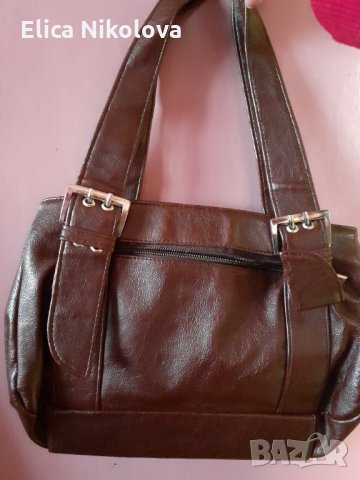 Дамска чанта тъмно кафява на цвят , снимка 12 - Чанти - 35802486