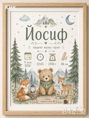 Персонализирана картина за бебе , снимка 8 - Картини - 55782448