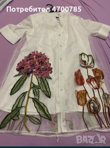 .Нова рокля на Veinfuns , къс ръкав, с бродерия отпред и отзад, с тюл. , снимка 4 - Рокли - 52998466