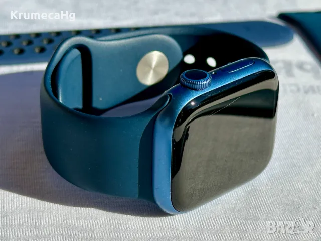 Apple Watch Series 7 41mm Blue Смарт Часовник Син, снимка 2 - Дамски - 47442473