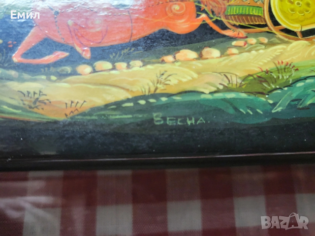 Колекционерска лакова кутия МСТЕРА СССР , снимка 4 - Колекции - 53668146