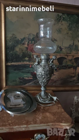 Антични нощни лампи чифт , снимка 3 - Настолни лампи - 50815820