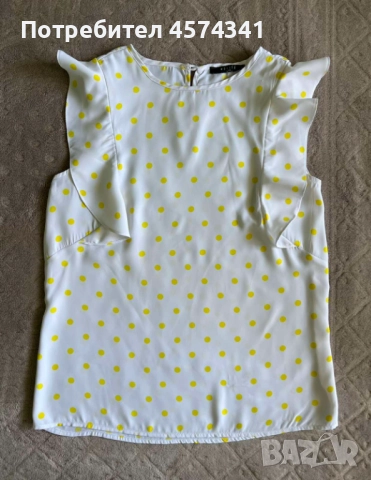 Елегантен бял потник на жълти точки Mohito, снимка 2 - Потници - 51474477