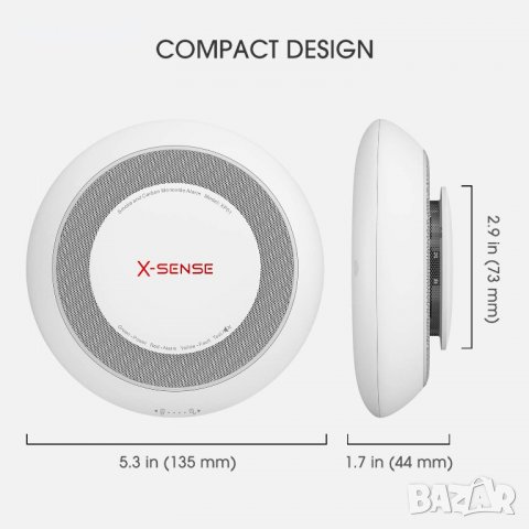X-Sense XP01 Комбиниран алармен детектор за дим и въглероден окис, снимка 8 - Други стоки за дома - 39678607