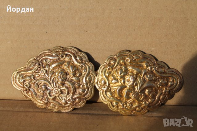 Сребърна пафта с живачна позлата