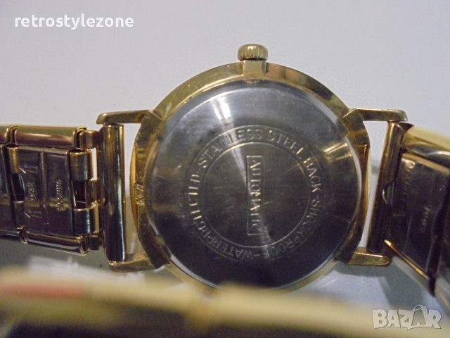 № 8374 Стар часовник ANCRE – Automatic, позлатен, 25 Rubis Incabloc  , снимка 5 - Антикварни и старинни предмети - 52458035
