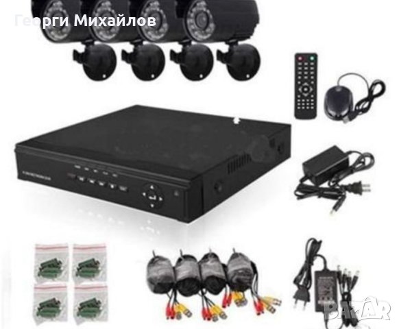 Лукс AHD 4 камери Sony Пълен Комплект видеонаблюдение охранителни dvr, снимка 2 - Комплекти за видеонаблюдение - 41586727
