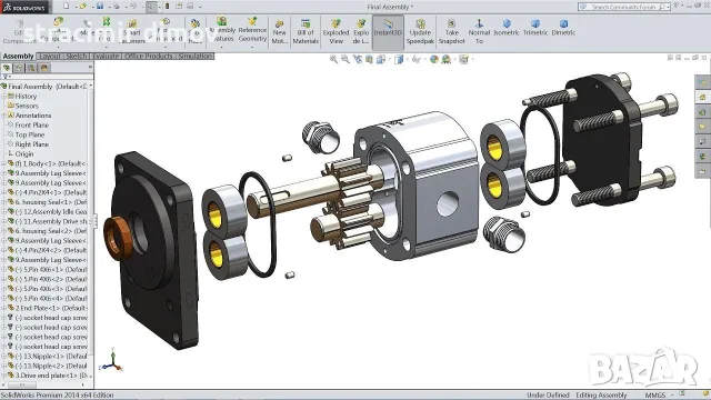Изработка на 2D чертежи и 3D модели – AutoCAD и SolidWorks