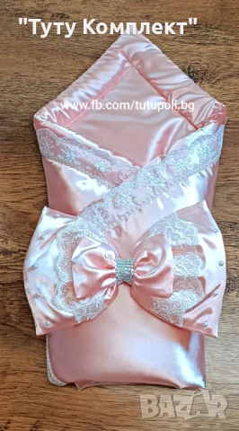 Сатенено порт бебе тип прегърни ме за изписване и за бебета от 0 до 6м, снимка 3 - Спално бельо и завивки - 37954349