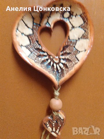Украса "Сърце"от керамика, снимка 9 - Декорация за дома - 35984657
