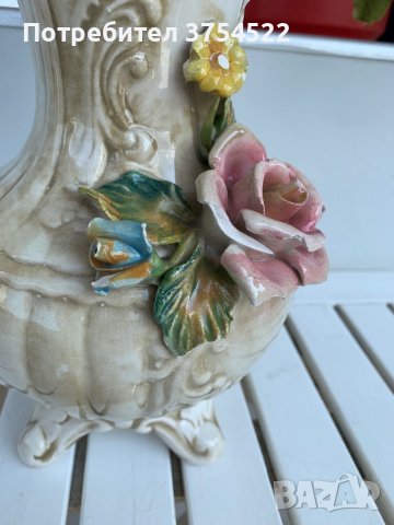 Порцеланова ваза Capodimonte, снимка 7 - Антикварни и старинни предмети - 41348180