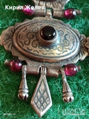 Колекционерски сребърни обеци ГРАНАТ,ОНИКС ЯПОНСКИ СТИЛ ювелирна изработка 50808, снимка 3 - Обеци - 53015406