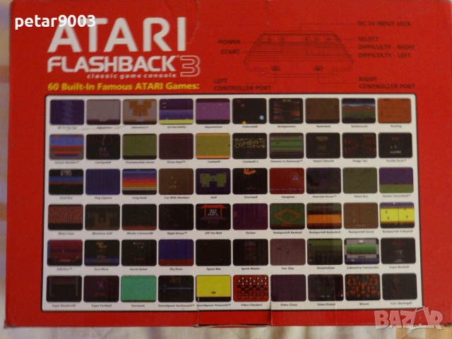 Атари с 60 вградени игри - Atari Flashback 3 Classic Game Console, снимка 2 - Други игри и конзоли - 53489167