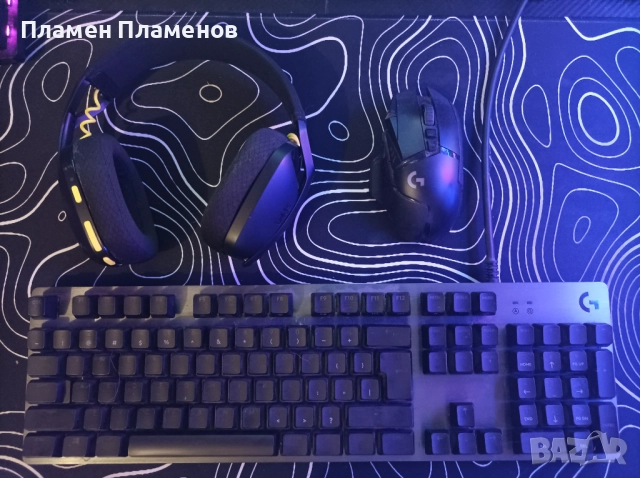 Клавиатура мишка и слушалки , снимка 1