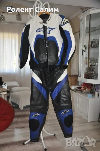 Кожен мото екип от две части Alpinestars Tech 1-R (Размер EUR 54 / L-XL)