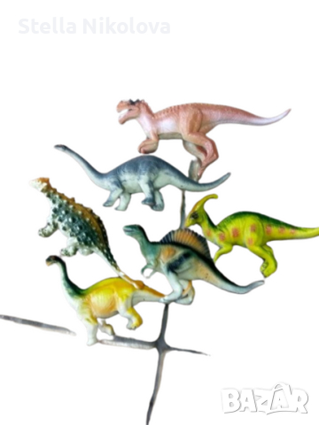 Детски комплект 6 бр. пластмасови динозаври