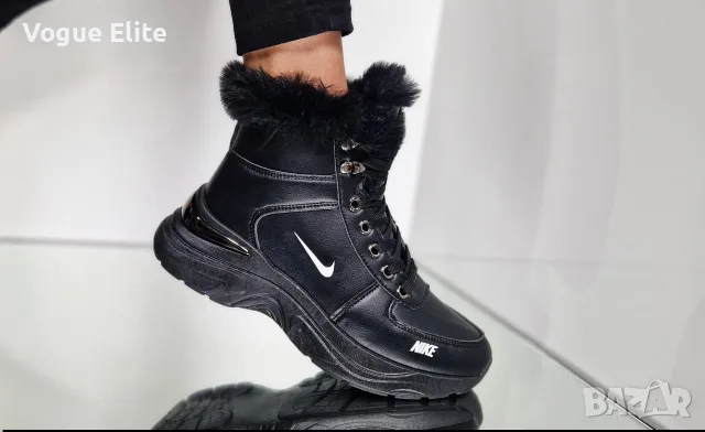 Намаление на дамски зимни боти Nike с пух, снимка 2 - Дамски боти - 56138645