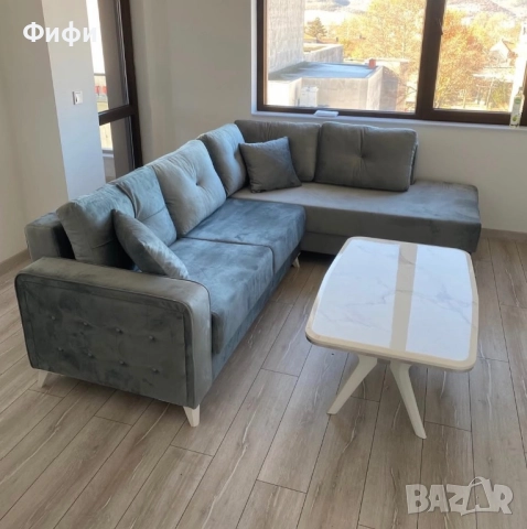 Ъглов диван и маса, снимка 2 - Дивани и мека мебел - 52967819