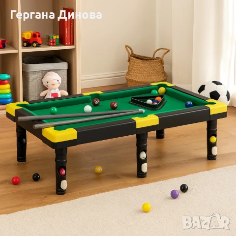 Мини билярд за деца – Компактна маса за голямо забавление.
