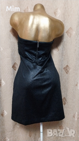 MANGÒ L Черна корсетна рокля, снимка 4 - Рокли - 44610643