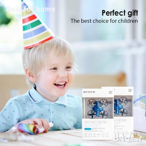 Мини дрон за деца и начинаещи, вътрешен RC нано хеликоптер с автоматично задържане/преносим, снимка 6 - Дронове и аксесоари - 53684814