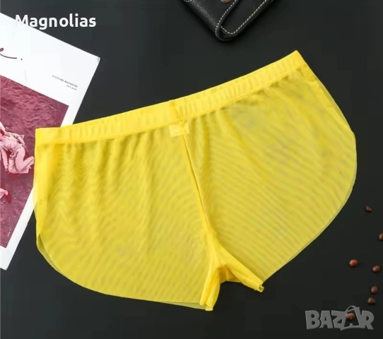 Мъжки боксерки, прозрачни секси боксерки, прозрачно бельо Ice Silk Ultra-thin, снимка 4 - Бельо - 52978310