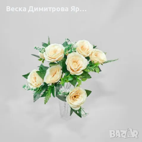 Изкуствени рози – Стилна и трайна декорация в пет изящни цвята, снимка 6 - Декорация за дома - 50320895