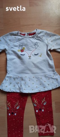 Коледна туника и коледна блуза за момиченце 92р , снимка 7 - Комплекти за бебе - 34177598