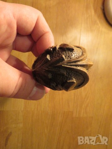 Красива Старинна колекционерска лула с дърворезба  - красива старинна ръчна изработка за ценители и , снимка 3 - Лули - 39876255