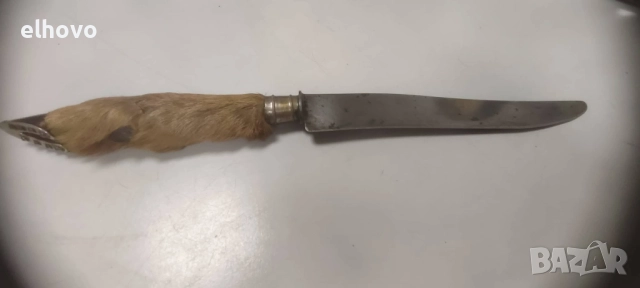 Нож с дръжка краче от сърна, снимка 4 - Антикварни и старинни предмети - 52572202
