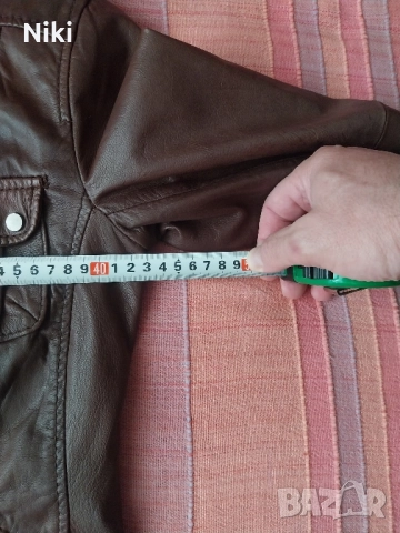 Дамско, кожено яке BERSHKA., снимка 5 - Якета - 51916111
