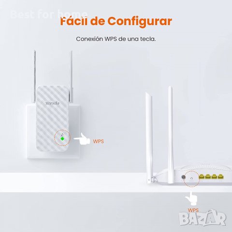 Безжичен удължител на WiFi покритие -Range Extender Wireless Tenda A9, N 300 Mbps, снимка 2 - Рутери - 40098433