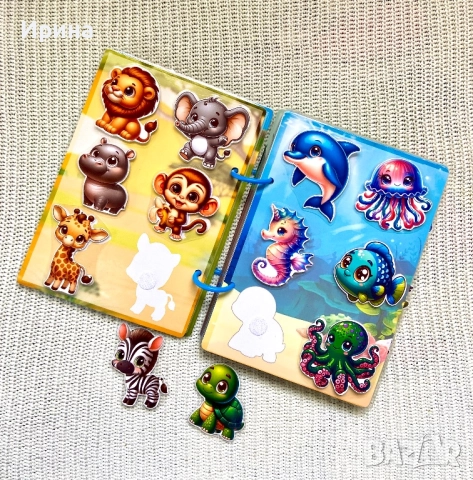 Весела образователна книга играчка с лепенки, снимка 3 - Игри и пъзели - 52490775