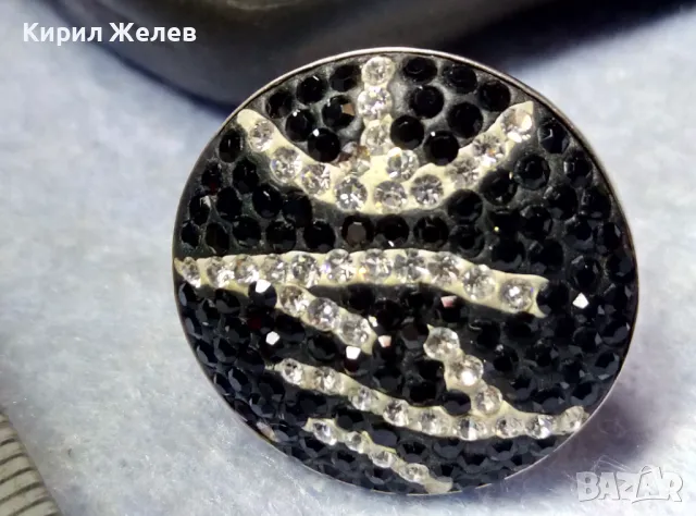 ОГРОМЕН СКЪПОЦЕНЕН СРЕБЪРЕН АРТ ПРЪСТЕН СРЕБРО 925 с БЛЕСТЯЩИ ФАСЕТИРАНИ МАРКАЗИТИ и ЦИРКОНИ 49280