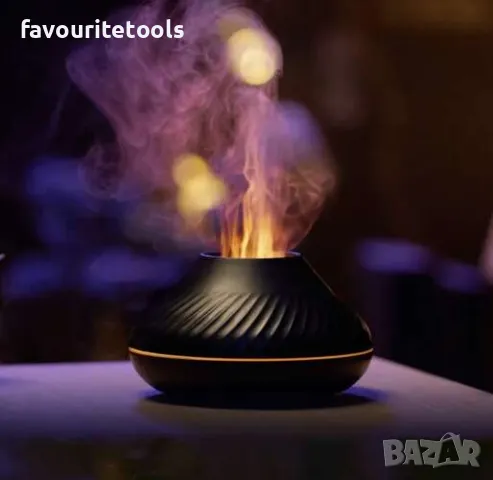 Овлажнител 130мл с включени 3 ароматизатора, с ефект горящ огън