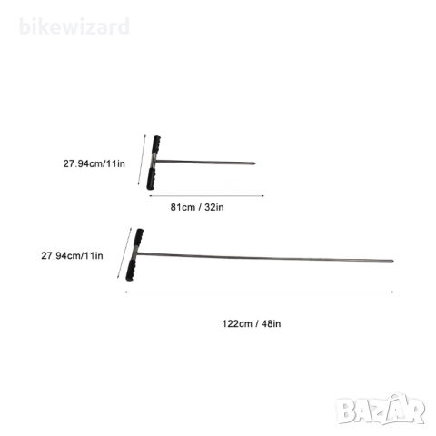 Сонда за почва с Т-образна дръжка, регулируема височина 81-122 см НОВА, снимка 2 - Градински инструменти - 51919762