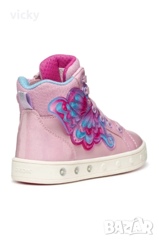 Детски блестящи и светещи маратонки Geox SKYLIN, размер 28, снимка 3 - Детски маратонки - 52956275