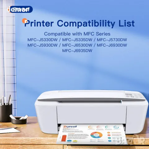 Мастилени касети Gureef LC3219XL за Brother  MFC-J6530DW MFC-J5335DW MFC-J5730DW MFC-J5930DW, 4 броя, снимка 2 - Консумативи за принтери - 49906788