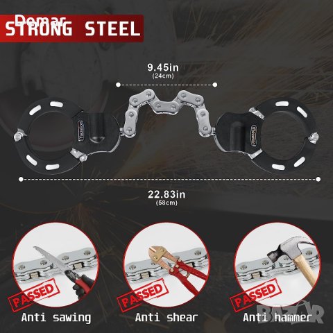 Ключалка против кражба, снимка 4 - Аксесоари за велосипеди - 41647580