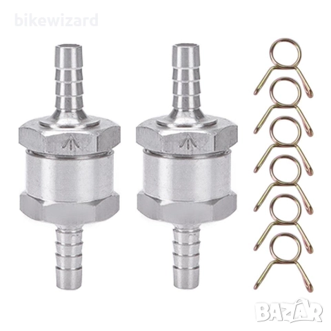 VooGenzek Възвратен клапан за гориво 6 мм алуминиева сплав – 2 броя НОВИ